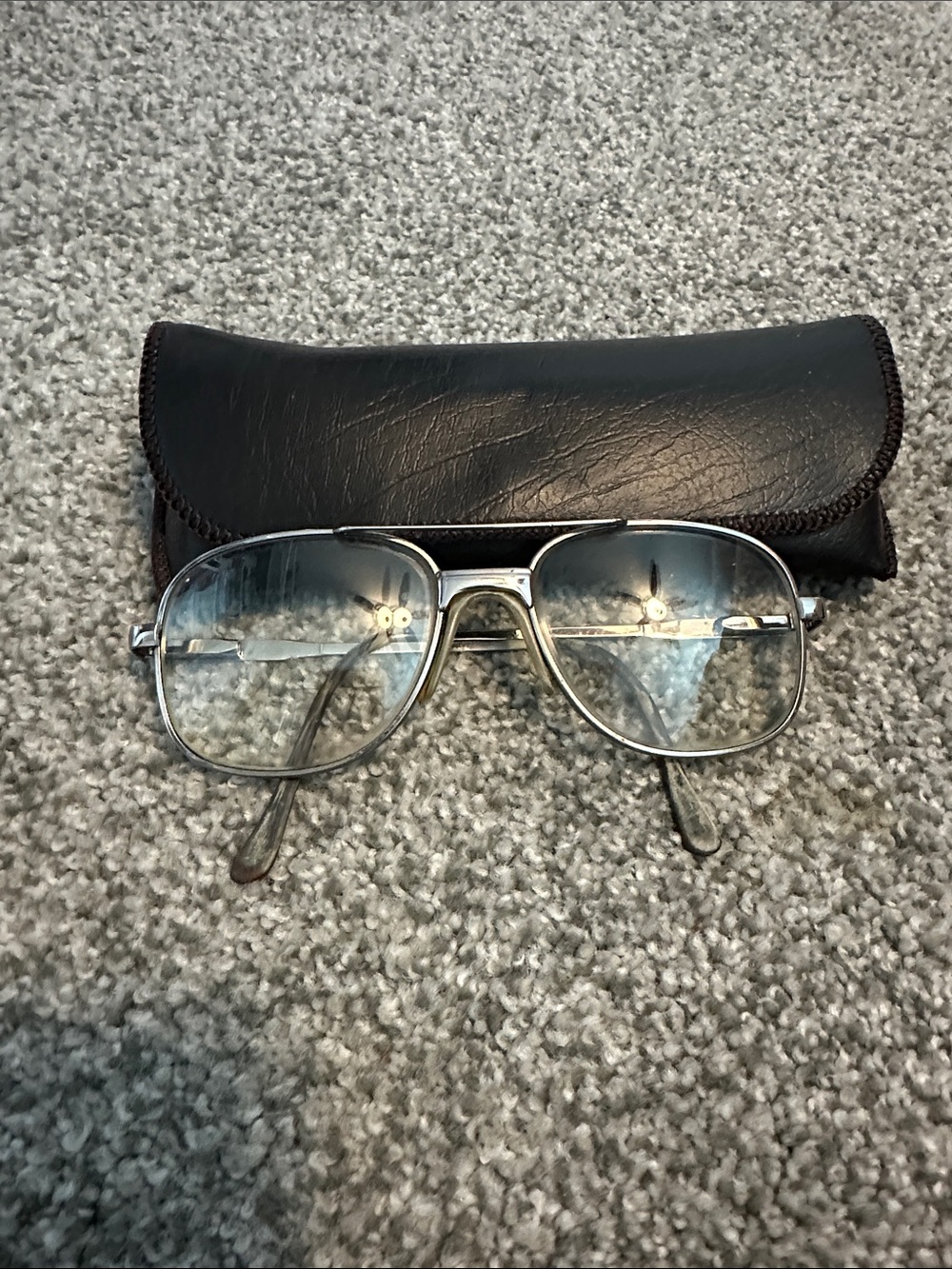 Men's Black Leather Sunglasses Case - Classic Soft Pouch